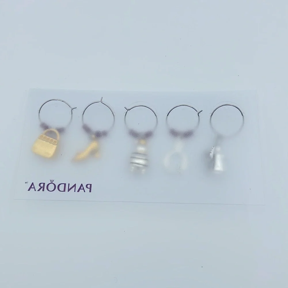 Pandora Wine Glass Charms NWT